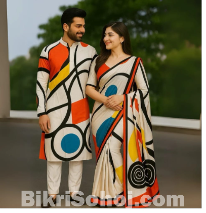 Eid Special Couple Sharee Panjabi Combo